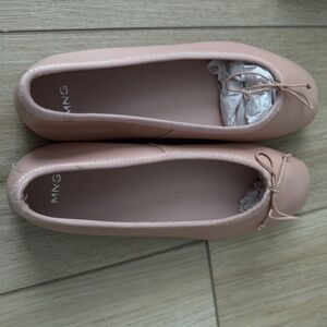 Mango Leather Ballet Flats